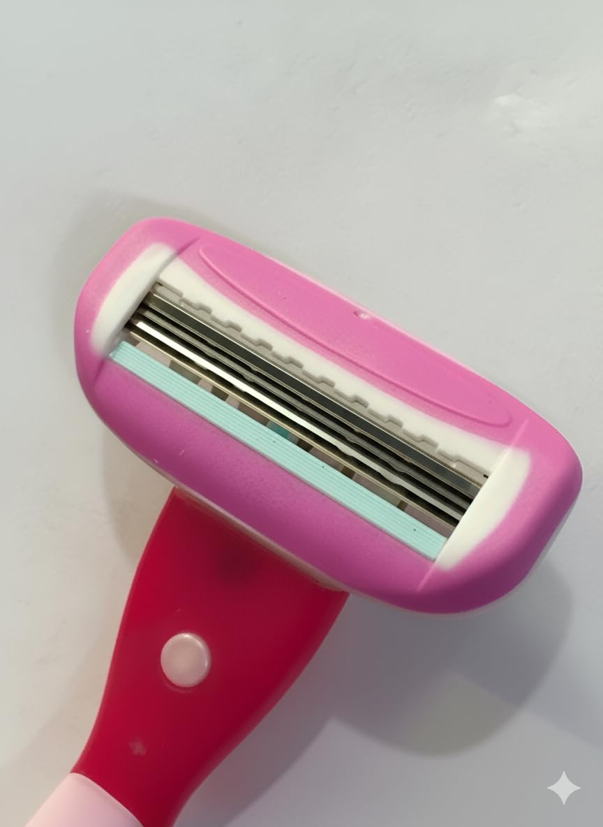 SBF WETELL 5-Blade Women’s Razor with 4 Refill Cartridges | Extra Smooth Shave for Silky Skin | Ergonomic Handle | Shaving Razor for Women (PINK(WT202549-Women)) 2