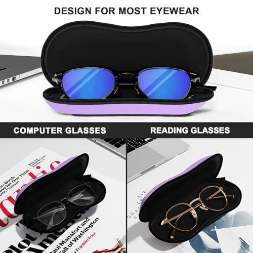 Image of Sunglasses Soft Case, Ultra Light Portable Neoprene Zipper Glasses Case for Men Women