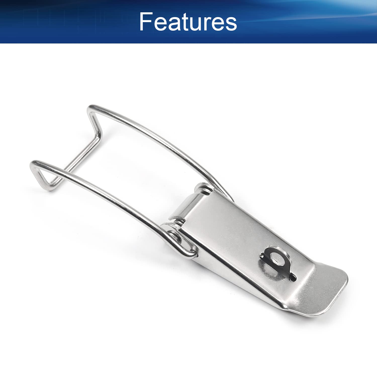 Loquet Bascule Inox 201 Yinpecly - 8.7cm Pour Coffre/Armoire - Ressort Inclus