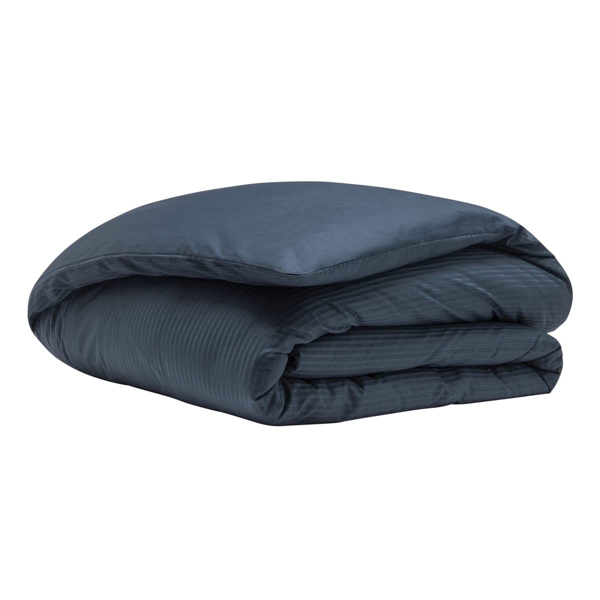 ESSIX Plain Cotton Satin Duvet Cover, Grand Hotel, 260 x 240 cm, Navy Blue - Image 2