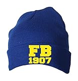 TRVPPY Herren Strickmütze Mütze Beanie mit Thinsulate, Modell Fenerbahce Istanbul, Royalblau