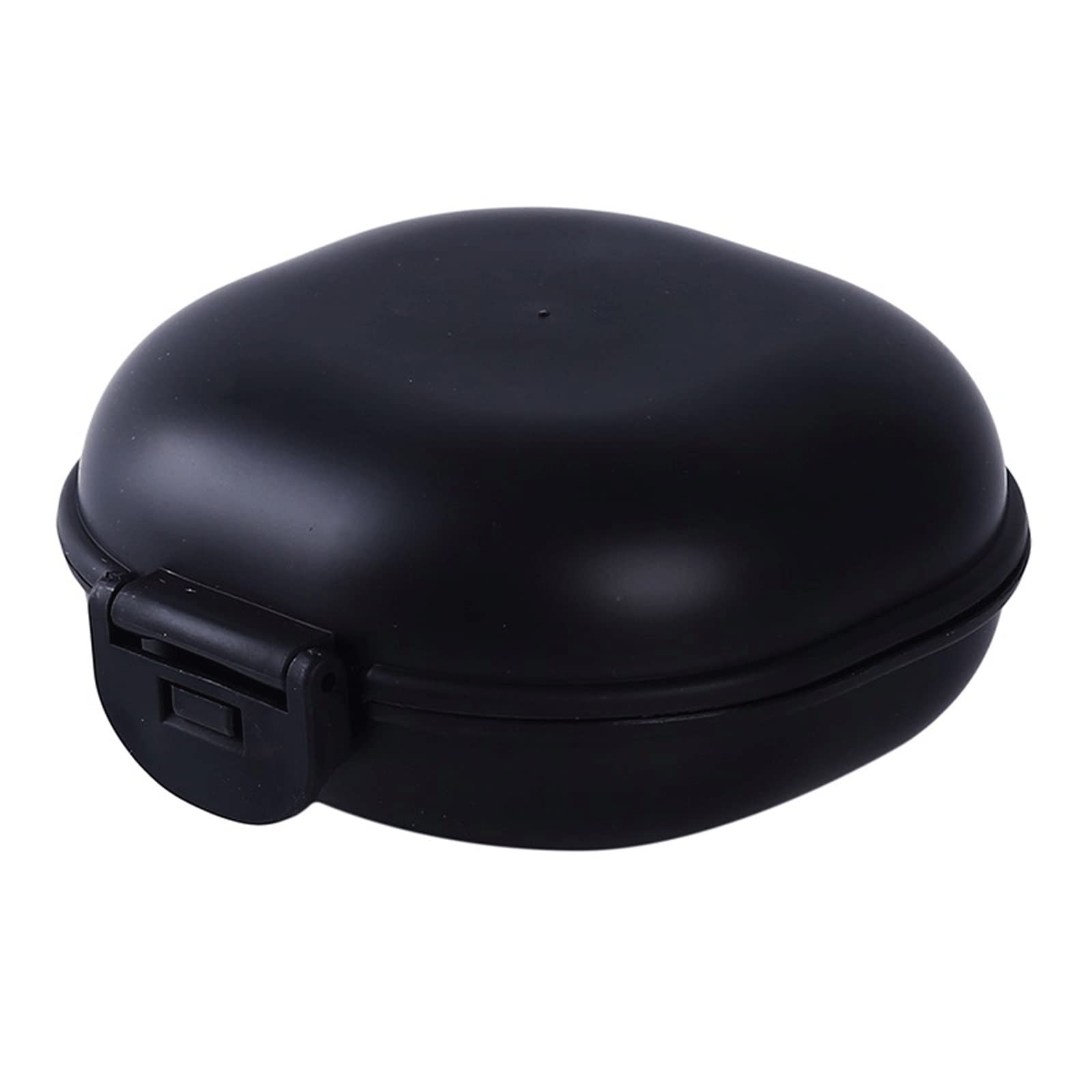 Soap dish, Soap Dish With Lid Travel Toilet Creative Drain Portable Holder(Schwarz)