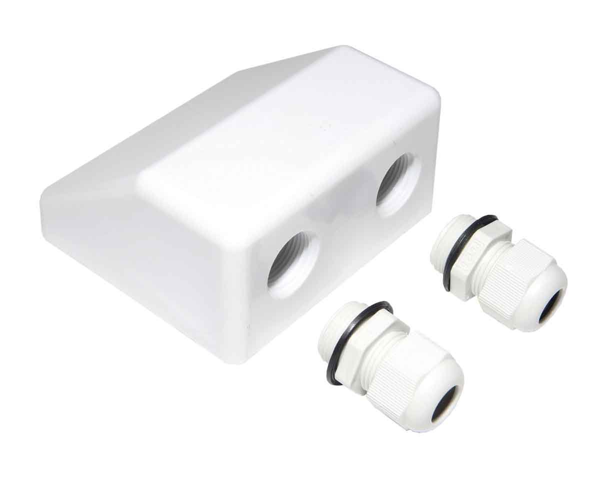 Lowenergie (White, 1X Cable Entry Only) Solar Panel Mounting Bracket Sets & Frame Kits Adhesive Bond Caravan Boat