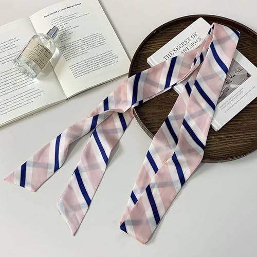 NIDMIDO 50s Skinny Silky Scarf Polka Dots Waistband Long Narrow Neckscarf Fashion Silky Headbands Accessories2