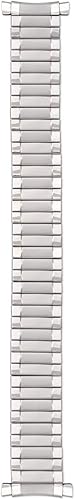 Miniatura 3 de Speidel Twist-O-Flex Correa de reloj de expansión de repuesto de metal de acero inoxidable con extremos rectos o curvos autoajustables para relojes