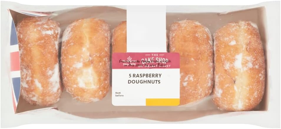 Morrisons Cake Shop Raspberry Jam Doughnuts 5 Pack
