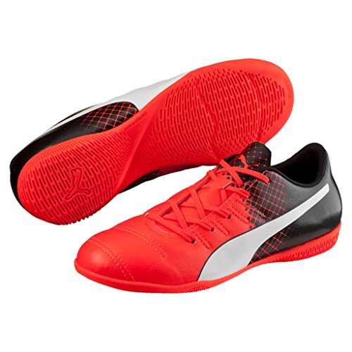 PUMA Unisex-Child Evopower 4.3 Indoor Trainer Soccer Shoe, Red Blast White, 6 M US Big Kid2
