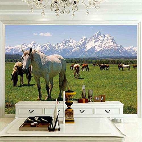Papier Peint 3D Cheval en Canevas Auto-adhésif | Qualité Premium