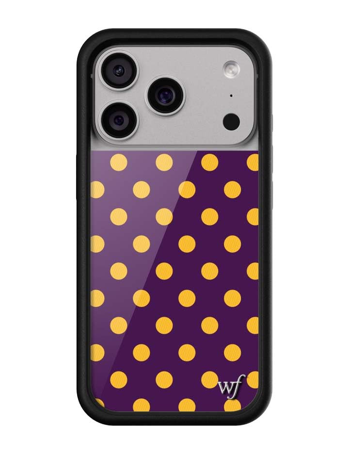 Image of Wildflower Cases - iPhone 17 Pro Compatible - Polka Dot | Purple & Yellow