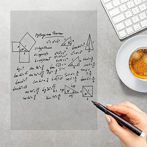 Acrosssea Clear Dry Erase Board Sticker - 10 Sheets Of A4 - Transparent Self Adhesive White Board Sticker - Clear Dry Erase Board For Refrigerator, Desk, Office & Kids Room #TOP2