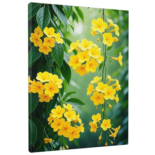 Lienzo decorativo para pared con cuadros de flores modernos y estética de primavera
