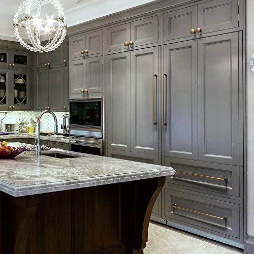 Yanxia 12 Pack Antique Brass Kitchen Cabinet Bar Pulls,Vintage-Inspired Decor,12-5/8" Center To Center #TOP5