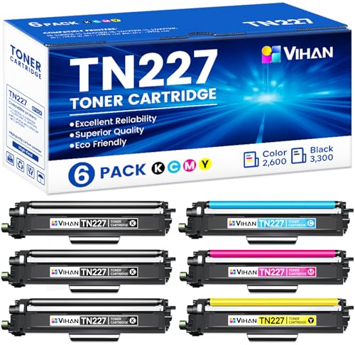 Image of TN227 Toner Cartridge Compatible forTN-227 MFC-L3770CDW Printer (6 Pack)