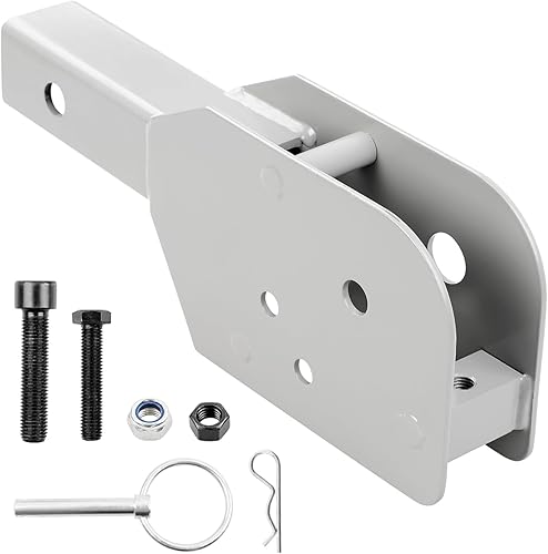 Adaptador de enganche plegable para transportadores de carga montados en enganche de 2 pulgadas, acero resistente, capacidad de 500 libras, soporte