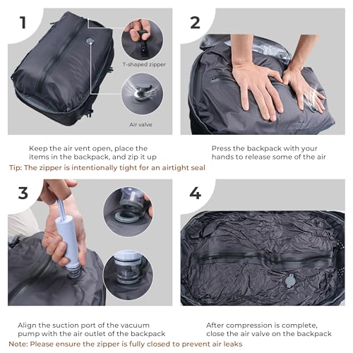 Mochila de compresión al vacío de viaje 40L con compartimento para portátil miniatura 6