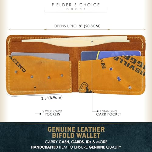 Leather Billfold Wallet - Bifold Handcrafted from Vintage Baseball Gloves by FC Goods3