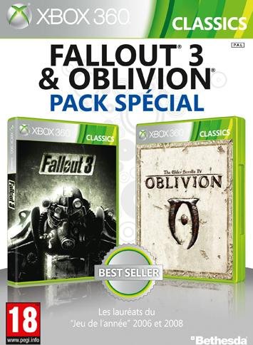 Pack The Elder Scrolls Iv : Oblivion + Fallout 3 Xbox 360 - vue 2