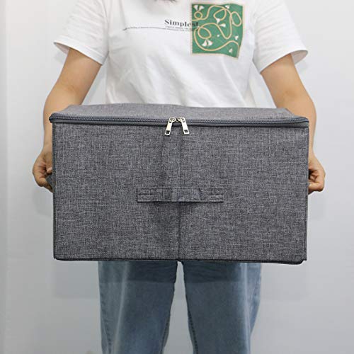 Stapel opbergvak met Lid en handgrepen, goede kasten, donkere grijze, 2 pc's - Image 6