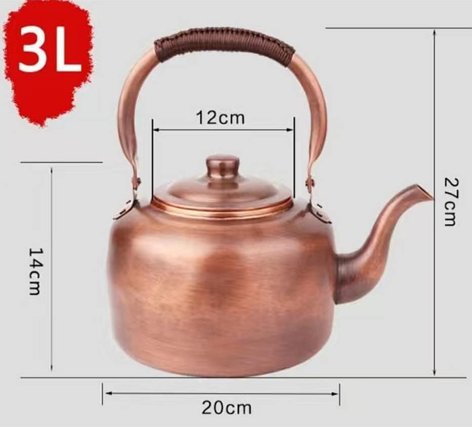 Amazon｜やかん5L 銅製 ケトル 純銅 ティーポット 手作り銅ケトル 銅製