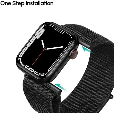 XIAOJU Ultra Wide Nylon Apple Watch Sport Strap Compatible with Apple Watch Strap 49mm 45mm 44mm 42mm, Adjustable Soft Elastic Sport Loop for IWatch Series Ultra SE 2/8/7/6/5/4/3/2/1/SE