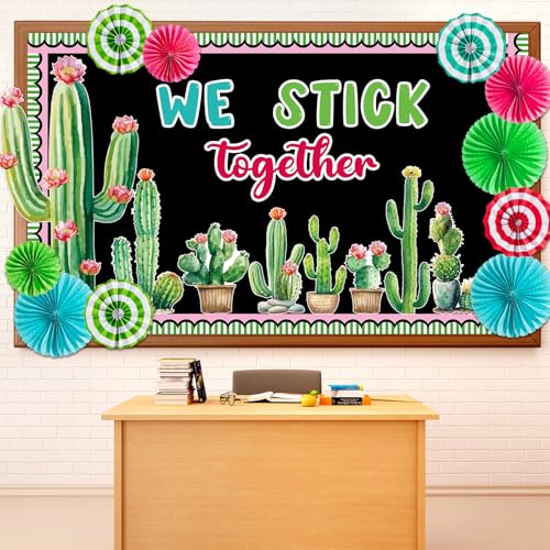 Cactus Bulletin Board Decorations with 3D Tissue Paper...