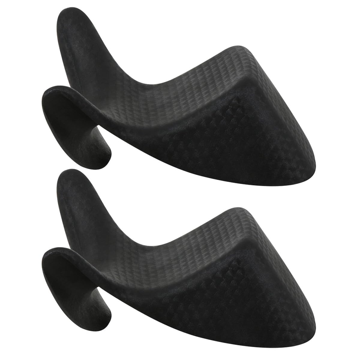 Abaodam Coussin de Lavage de Cheveux Confortable en PVC pour Salon de Coiffure, Support Cervical Réutilisable, 2 Pièces, Accessoire Bain Noir pour Soulager la Nuque