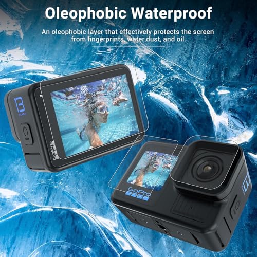Image of Action Pro Tempered Glass Compatible with GoPro Hero 13 Black Screen Protector Film & Camera Lens Protector, Tempered Glass, High Definition Clear, Case Friendly, Anti-Scratch (Pack of 3)
