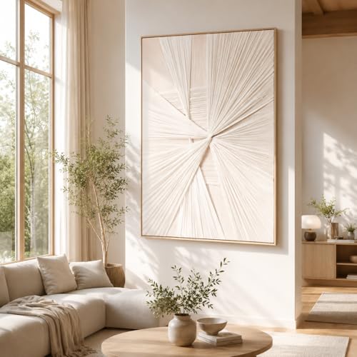 Handcrafted 3D Beige Boho Wall Art