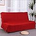 CLIC CLAC Funda de sofá de 3 plazas (140 x 200 cm, Acolchada), Color Rojo, Trois Places