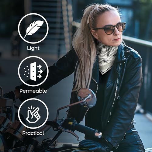 Unisex Neck Scarf 23"x23" Small Square | Headband Scarf Motorcycle Bandana Men & Women Head Scarf Breathable Lightweight2