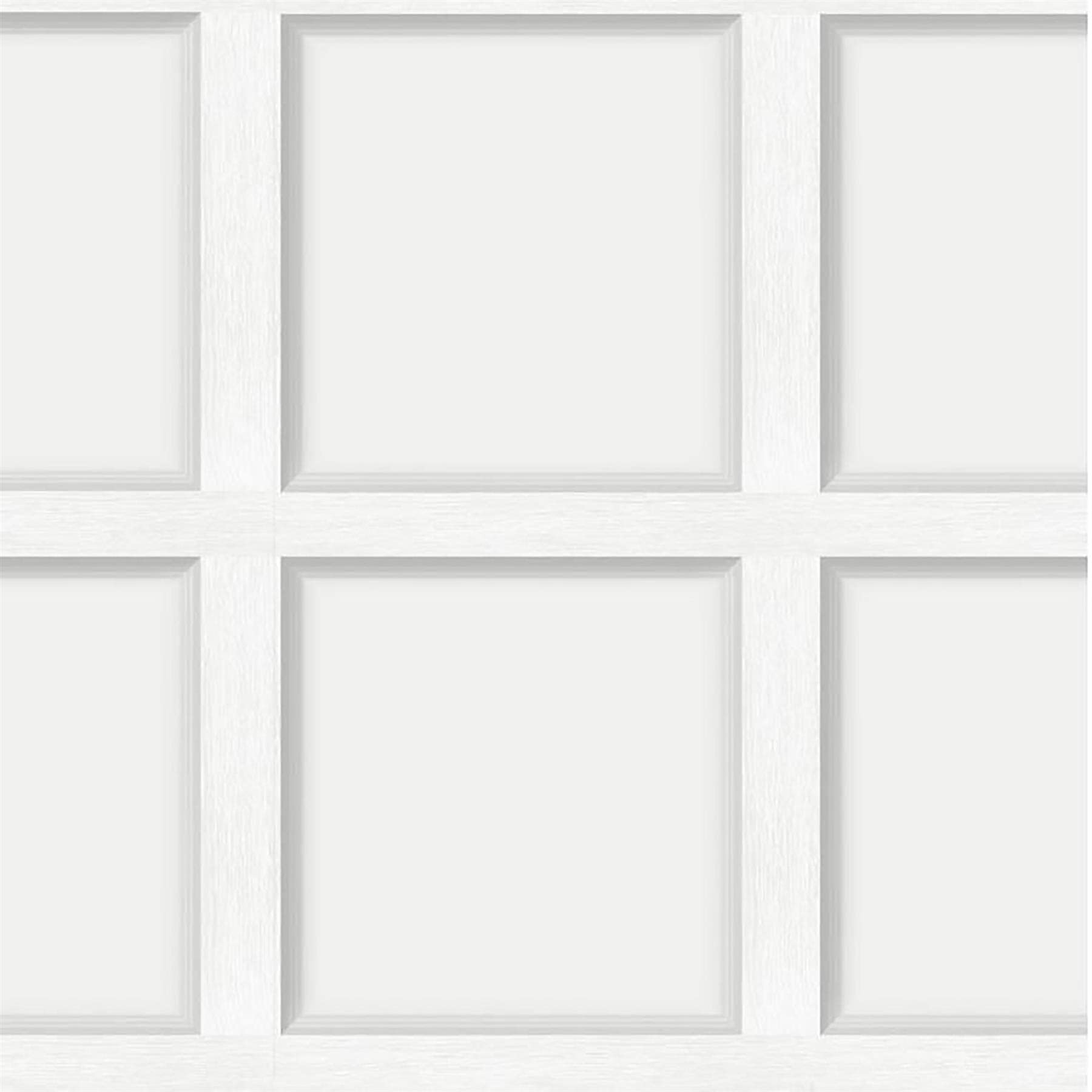 Yöl White Wood Panel Effect Wallpaper Modern Contemporary