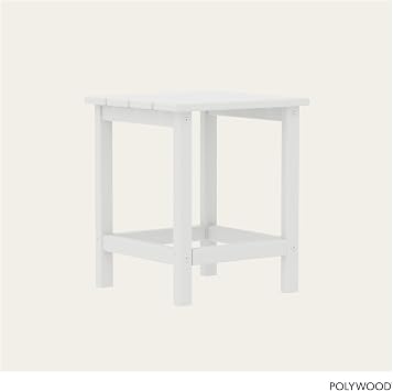 POLYWOOD Long Island 18 Side Table, White