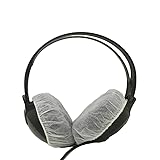 iplusmile 100枚 使い捨てヘッドフォンカバー 不織布製 伸縮性イヤーパッドカバー ホワイト 防塵 ヘッドホン交換用 インターネットカフェ・学校・会社向け