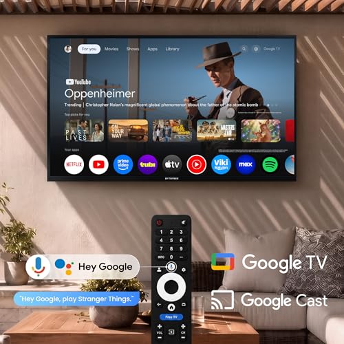 Image of 55 inch Outdoor TV 4K UHD Smart Google TV, 1500 Nits IP55 Waterproof, HDR10, Dolby Vision & Atmos, 178 Wide Viewing Angle, Anti Glare, Partial Sun, WiFi & Bluetooth, Patio Backyard Poolside