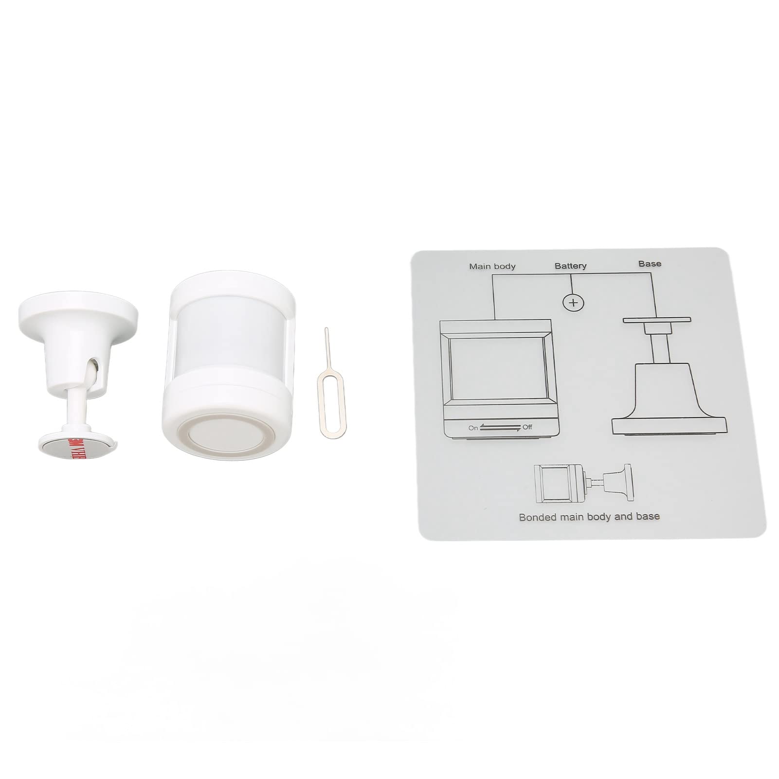 Alerta de Sensor de Movimiento por Infrarrojos Detector de Alarma con Sensor de Movimiento Monitor de Seguridad para el hogar para Uso Diario, ABS, como se Muestra en