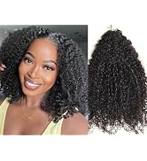 Knotless Pre Looped Crochet Human Hair Extensions Afro Kinky Curly Human Crochet Hair Pre Separat...
