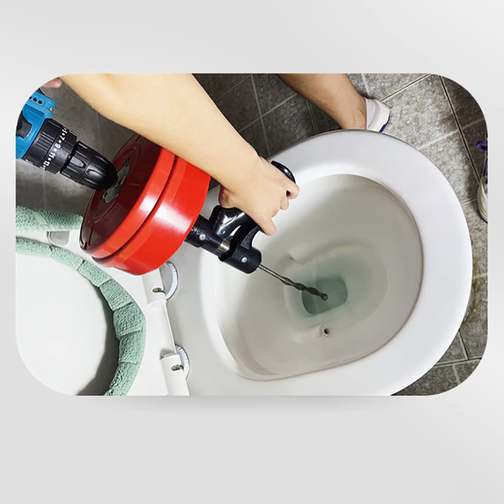 Toplionace Máquina de Desbloqueo de Alcantarillado con Manivela para El Hogar de 10M, Desatascador de Inodoro Drenaje de Suelo de Cocina Máquina de Dragado de Bloqueo de Tuberías de 20-75mm