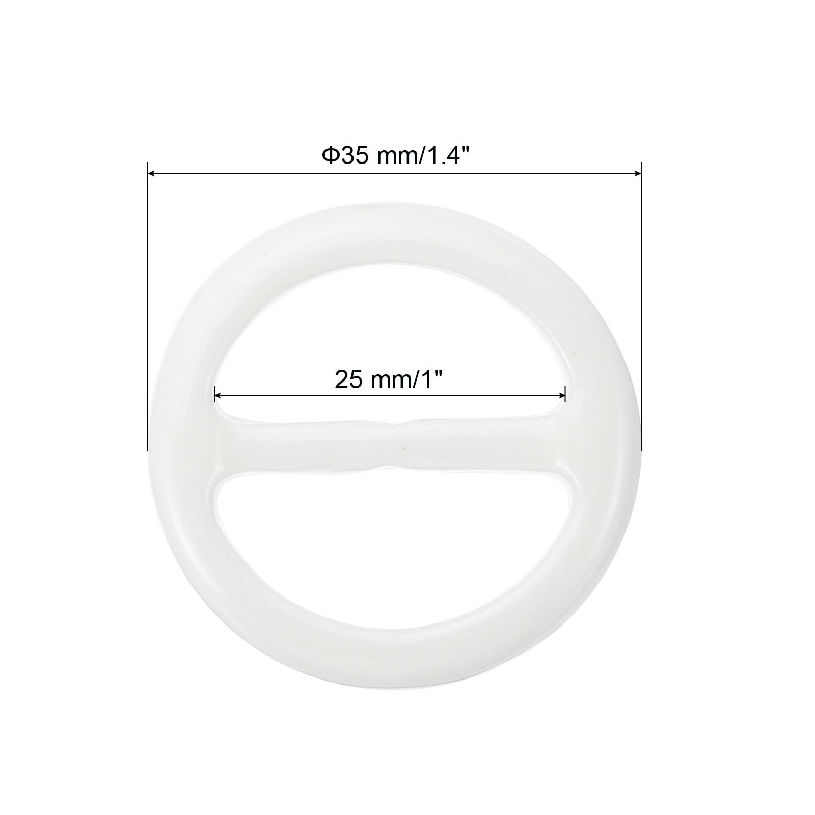 PATIKIL 1.4inch Resin Scarf Ring Clip, 8Pcs Circle Round Scarf Ring Buckles for Woman Silk Scarf Loose T-shirt, Decoration - Image 2