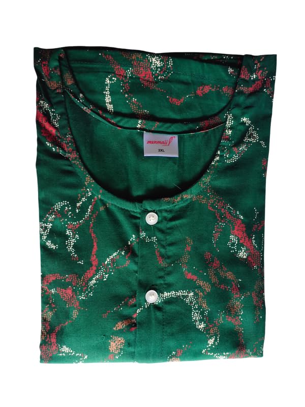 Image of MENMAII Women's [L-4XL] Full Open /Front Buttoned [a Kind of Adaptive Clothing] Multipurpose Nighty for Maternity /Pregnancy /Elderly /Patient /Feeding /Hospital Purpose Nighty Calf Length