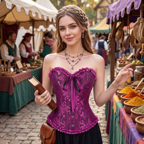 Image of frawirshau Women's Overbust Costume Corset Renaissance Victorian
