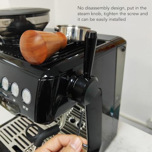 Image of TOPINCN Steam Lever for Breville Sage 870 875 876, Coffee Machine Steam Lever Aluminium Alloy Coffee Machine Conversion Accessory (Black)
