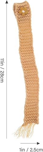 Miniatura 2 de EXCEART Mini bufanda de Navidad, mini bufanda de punto, 10 unidades, bufanda en miniatura, botella de vino, bola de pelo, muñeca de punto, accesorio