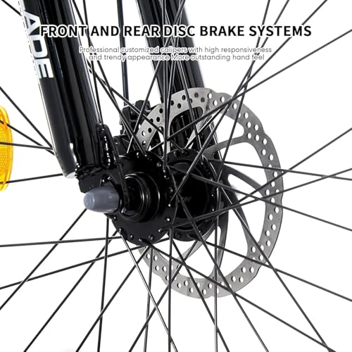 LSBIKE 27.5In Electric Bikes for Adults E-bikes for Men with 21 Speeds, Electric Bicycle w/ 36 10.4AH Li-Ion Battery, 250W Electric Mountain Bike w/ 3 Riding Modes Dual Disk Brake (New Black) - Image 8