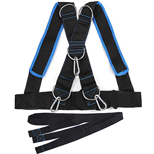 Training Sled Harness Vest with 9' Pull Strap & 5-Point Anchor - Youth Fit (Up to 36' Girth...