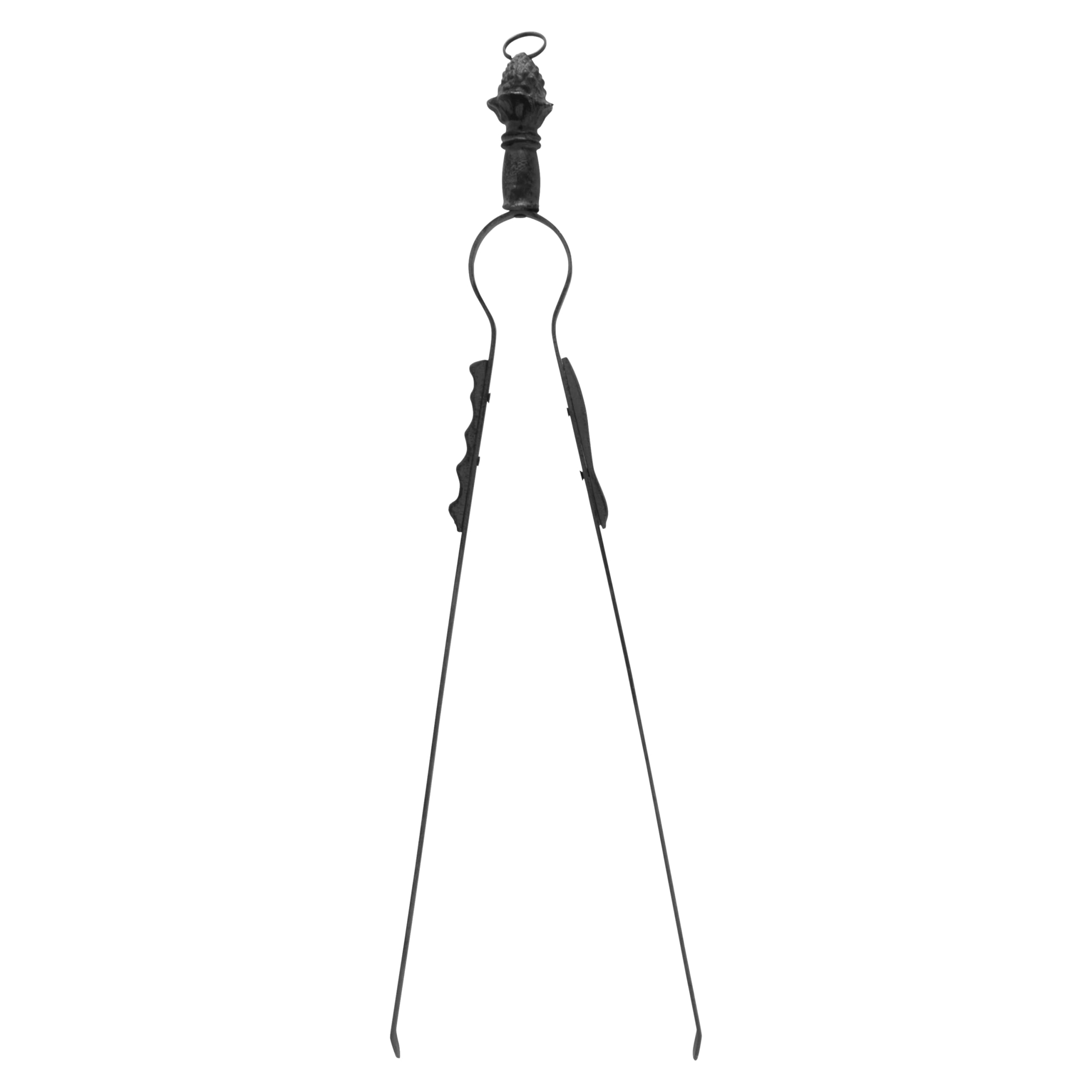 Esschert Design - Juego de 4 utensilios para chimenea (escoba, gancho, pinzas, pala)