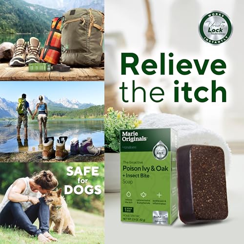 Image of Marie's Original Poison Ivy Soap Bar | All Natural Poison Ivy Treatment | Anti-Itch Skin Cleanser Bar Wash for Poison Ivy, Poison Oak & Sumac | Removes Oils, Soothes & Relieves Rashes | 2.9 ounces