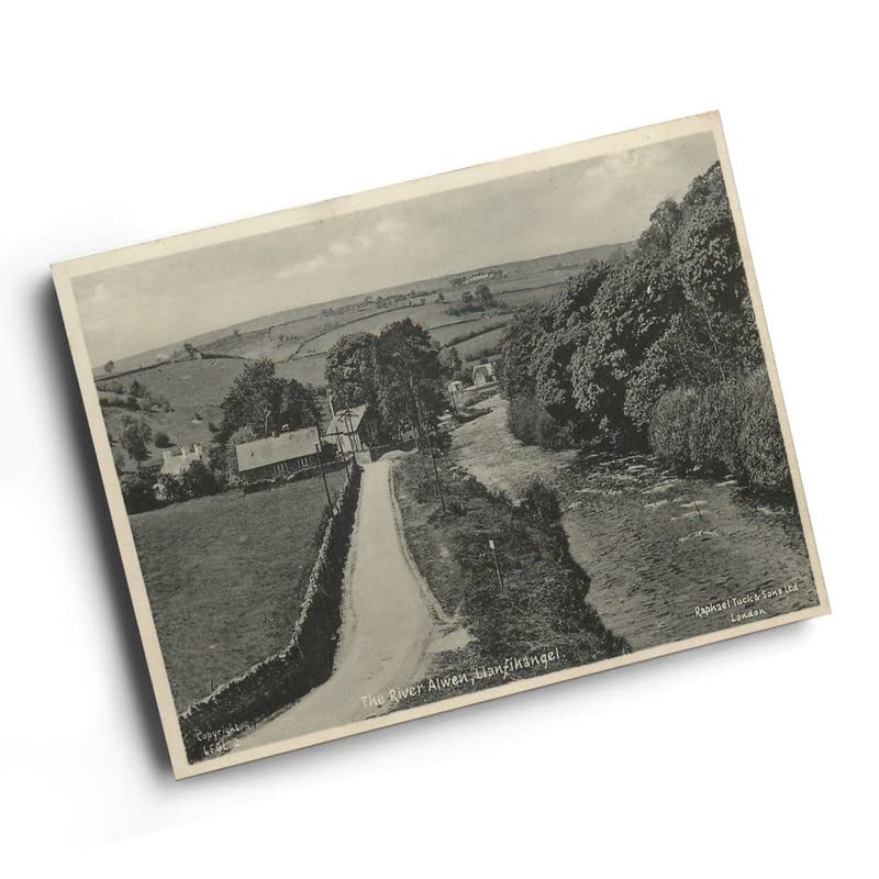 A4 PRINT - Vintage Wales - The River Alwen, Llanfihangel