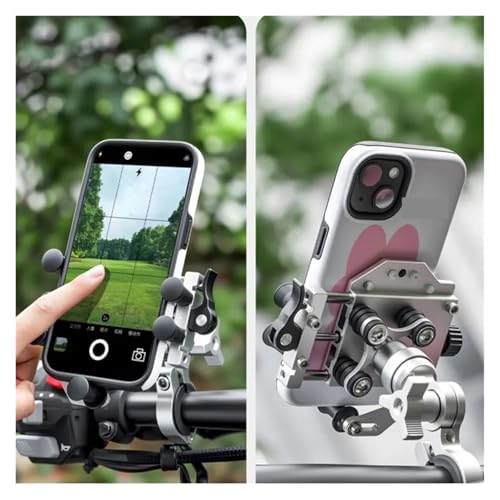 Support de navigation pour moto H66 noir réglable à 360 degrés