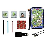 Pack d'accessoires pour 3DS/3DS XL/new 3DS/new 3DS XL contenant : 1 sacoche de transport + dragonne de transport + 1 chargeur allume-cigare + 1 cordon de charge USB + 3 stylets + 3 boîtes de jeu DragonBall Z + 3 films de protection écran + 1 chiffon de nettoyage - A l'effigie de DragonBall Z Shenron