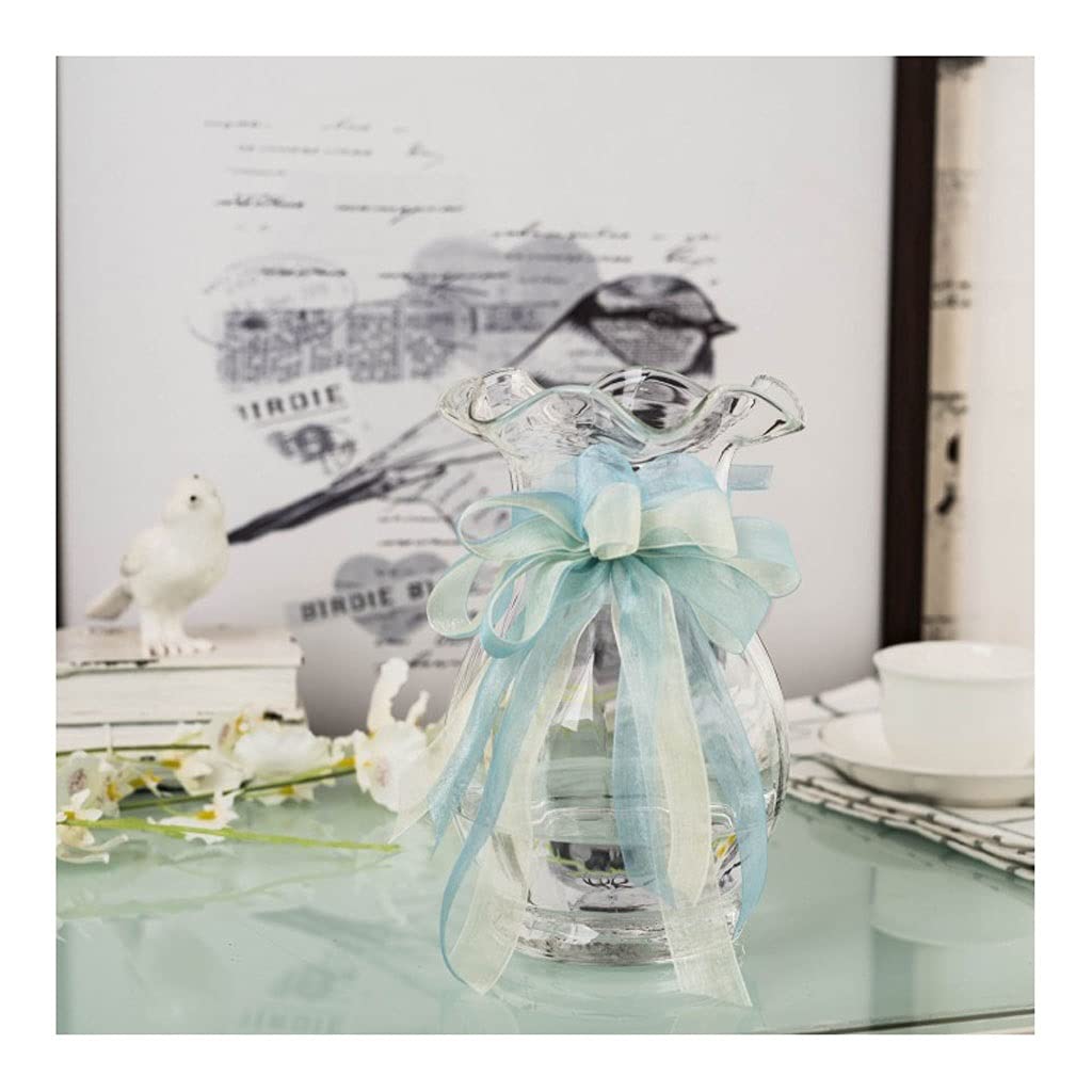 Amazon.com: Flower Vases for Bouquet Ribbon Creative Glass Vase